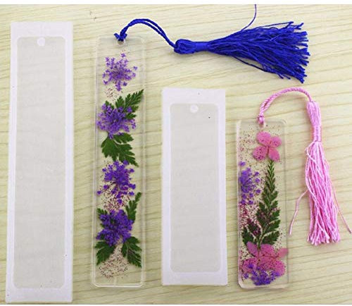 2 stücke Lesezeichen Harz Form, Rechteck DIY Lesezeichen Gießform Herstellung Epoxidharz Schmuck DIY Handwerk Silikon Transparente Form