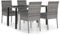 Tidyard 5-TLG. Garten Essgruppe Balkonmöbel Set Sitzgruppe Lounge-Set Terrassenmöbel Sitzgarnitur Set Gartengarnitur Gartenmöbel Gartengruppe Poly Rattan Grau