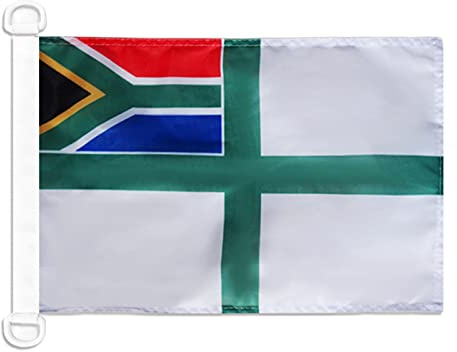 AZ FLAG South Africa Naval Ensign Boat Flag 45x30 cm Plastic Rings | Outdoor and marine use 12x18 in boat flag weather resistant with double stitched seams and reinforced edges mesh polyester