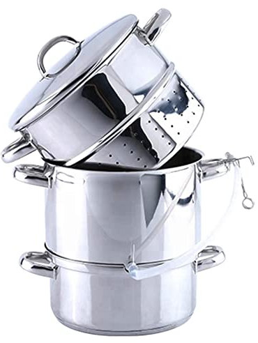 Juicer Steamer, 11 Qt Fruit Vegetables Juice Steamer with Lid, Hose, Clamp, Loop Handles, Stainless Steel Multipot Cookware for Making Juices, Jelly, Sauces