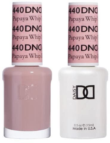 DAISY DND Gel Polish Set, Papaya Whip, 2 x 0.5 Fl Oz, UV/LED Gel Polish and Air Dry Nail Lacquer, Long Lasting, No Chip