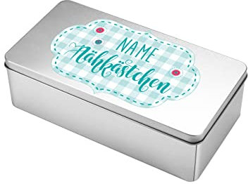 Herz & Heim® Aufbewahrungsdose mit persönlichem Aufdruck für verschiedene Anlässe Nähkästchen