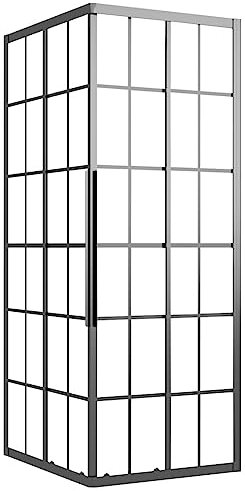 Bussandri Exclusive - Cabine de douche 90 x 70 x 180 cm mat ESG noir