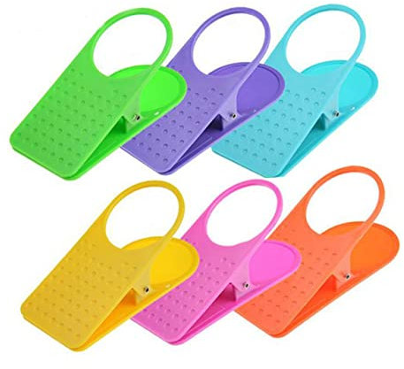 Zerodeko Lot De 4 Porte-gobelets De Bureau Compacts Pinces Portables Pour Bouteille Deau Couleurs Aléatoires