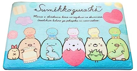 Roffatide Anime Sumikko Gurashi Rechteckiger Teppich Türdecke Teppich Fußmatten Rosa Teppich für Zuhause 40 * 60cm B