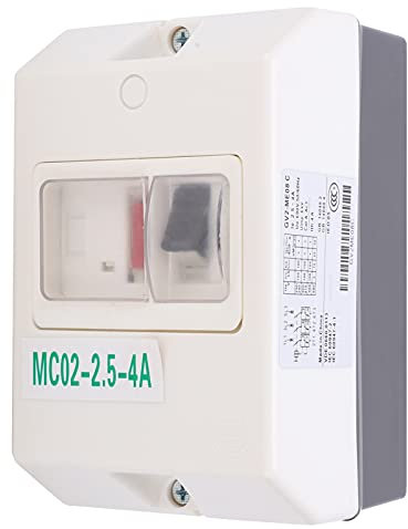 Interrupteur de Protection Moteur étanche IP55 MC02-2.5-4A, Protection contre les Surcharges et les Courts-circuits avec Coque ABS