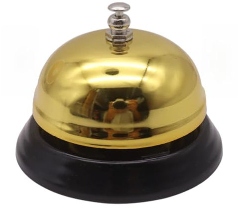 Campanello di chiamata, Campanello di chiamata per reception, Campanello di servizio da scrivania portatile in acciaio inossidabile, Campanello per cameriere maggiordomo, per hotel, bar, ristoranti