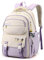 IvyH Schulrucksack Mädchen Rucksack Teenager Lässige Daypack Wasserdicht, 15,6 Zoll Laptop-Rucksack für Jungen Mädchen 3-9. klasse Grundschulen Gymnasien Universität Schultasche Groß, Violett