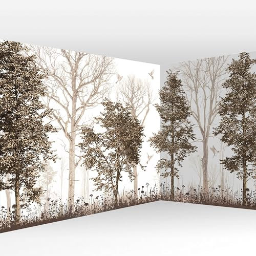 murando selbstklebende Eckfototapete Wald Landschaft 539x250cm Foto Tapete Tapetenfolie Möbelfolie Wandverkleidung Motivtapeten Bildtapete Wohnzimmer 3d Effekt Natur Landschaft c-C-10110-a-a