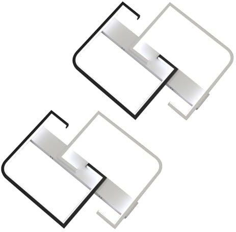 CBJKTX 2ER Deckenleuchte LED Deckenlampe dimmbar Moderne Wohnzimmerlampe Schwarze und Weiße 35W aus Aluminium für Schlafzimmer Küche Wohnzimmer Arbeitszimmer Flur Balkon mit Fernbedienung