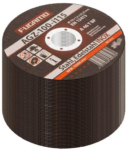 50x Trennscheibe Ø 115 x 22,2 x 1,2 mm für Winkelschleifer Stahl INOX Metall