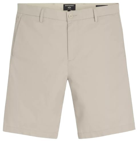Dockers Smart Supreme Flex Modern Chino Short, Sahara Kaki, 32 Mince Homme