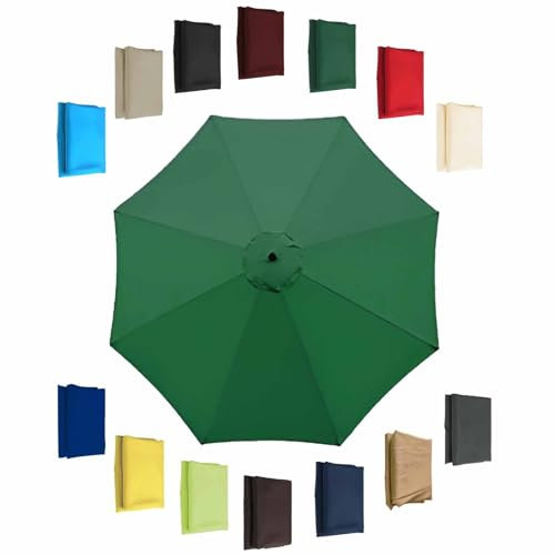 Toldo De Recambio Hexagonal Octogonal (6 Varillas 8 Varillas) UV50+ Paño De Repuesto Para Sombrilla (200cm/270cm/300cm) Parasol De Repuesto Toldo De Repuesto(Green,300cm-8 Arms)