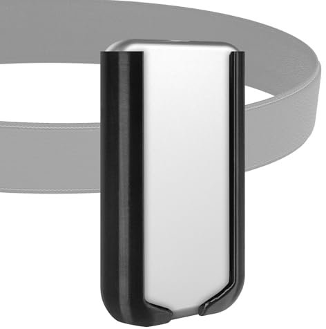Geekria VR Battery Holder Compatible with Apple Vision Pro, Portable Battery Pack, Power Bank Belt Clip, Shockproof Protector Battery Accessories, Extend VR Headset Playtime (Black)