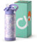 Choco Mocha Girls Water Bottle Kids Stainless Steel Water Bottle Metal Water Bottle with Straw Leak Proof Insulated Bottle for School BPA Free Double Wall 14/18 Oz,Purple Tie-Dye