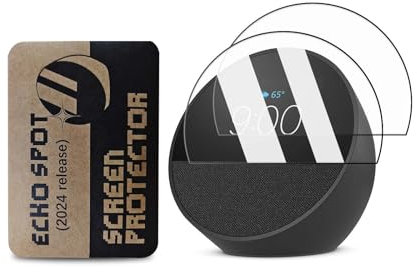 2 Pcs Screen Protector for Amazon Echo Spot 2024 Smart Speaker, Anti-Scratch Screen Glass Film HD Protective Film for Amazon Echo Spot 2024