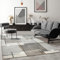 the carpet Pearl Moderner Dichter Kurzflor Wohnzimmer Schlafzimmer Teppich, Konturenschnitt, Geometrische Muster, Kariert, Beige, 200 x 280 cm