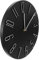MUSISALY Uhr nordisches Heimdekoration Mondphasen Wandbehang Wall Clock Timer Zeitmesser Chronometer Plastik Black