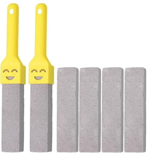 Zhenghebuy Bimsstein Toilettenreiniger,6 Stück Bimsstein Reinigungs Stein Mit Griff,Urinsteinentferner,Cleaning Block WC,Bimsstein für Toilette,Pumice Stone Toilet Bad,Waschbecken