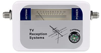 Uxsjakjsd DVB-T Finder Digital Aerial Terrestrial TV Antenna Signal Strength Meter White