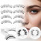 4 paires cils magnétiques avec applicateur, faux cils magnetique réutilisables, faux cils magnetique naturel sans colle(M001-M003-4P)