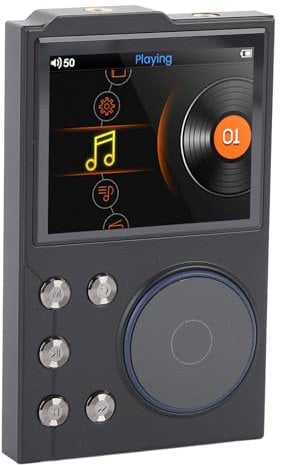 Lettore HiFi MP3 Audio Hi-Res & Bluetooth 5.3, Schermo HD 2.4, Corpo Lega di Zinco, 16GB+256GB Espandibile, 10h Autonomia, Supporto DSD128/5.6MHz