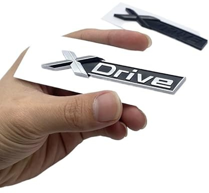 NBCNZCTSAS Schriftart, Zahlen, Buchstaben, 520i, 523i, 525i, 530i, 535i, 540i, ABS-Emblem, Passend Fit for BMW 5 GT-Serie E39 E60 E61 F10 F11, Kofferraum-Logo-Aufkleber(Silver XDrive)