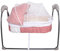 Gqouur klappbare Babyschaukel 3 Schaukelgeschwindigkeiten 10 Liedern 8-30min Timing-Funktion Babywiege mit Moskitonetz und Puppen schaukelndes Babybett für 0 bis 12 Monate