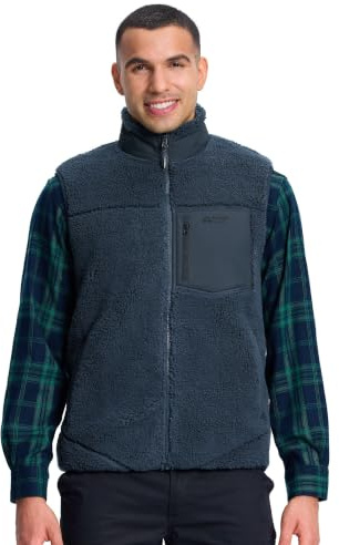 Pioneer Camp Ärmellose Fleeceweste Herren mit Stehkragen, 550g Schweres Fleece, Winddicht & Wärmende Outdoor Weste für Klettern, Wandern, Camping, Reisen, mit Reißverschlusstaschen
