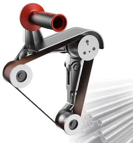 Levigatrice Lucidatrice per Tubi, Levigatrice A Nastro per Tubi da 1100 W, velocità Variabile A 6 velocità, Levigatrice A Nastro Professionale con Lucidatura 3-wheelworkinghead
