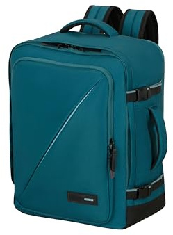 American Tourister Take2Cabin - EasyJet Kabinentasche (45 x 36 x 20 cm, 38 l, 0,70 kg) - Untersitz-Handgepäck, Flugzeug-Rucksack M Untersitz, Türkis (Totally Teal)