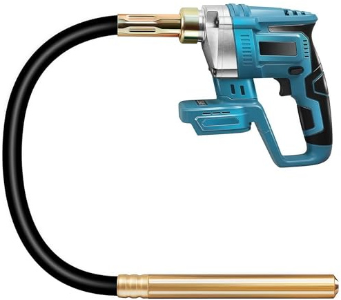 Akku Betonrüttler 600 W kompatibel mit Makita 18V-Batterie (ohne Akku) | bürstenloses elektrisches Betonverdichter, mit 1,2m langem flexiblem Schaft, zum Entfernen von Luftblasen aus Betonmischungen