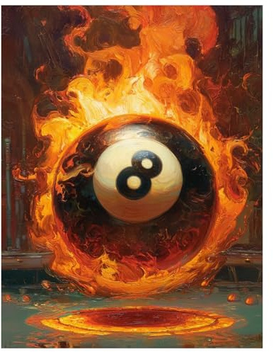 Mafenr Art Billard Diamond Painting Erwachsene, Billard Diamant Painting Bilder - 30x40cm, Diamond Painting für Geschenke und Wanddekoration