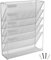 Wall Mounted Magazine Rack Hanging File Document Holder Organiser for Literature Display, A4 Paper, Newspaper, Books - Metal Mesh 6-Tier Silver