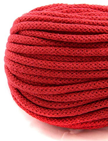 nts Nähtechnik 6mm 50m Baumwollkordel Kordel Seil in vielen Farben (rot)