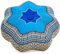 Livasia Meditationskissen Stern - Ø 30x15cm - Yogakissen mit Kapok, Pouf, Bodenkissen sternförmig Yoga Zen Meditation, Zafukissen für Garten und Balkon, Sitzkissen handgefertigt (Blau)