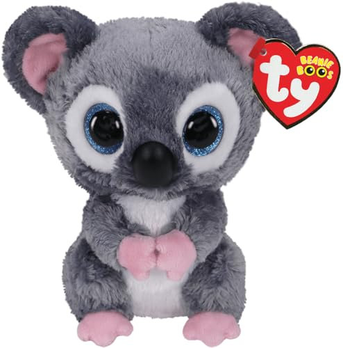 TY- Beanie Boo's-Peluche Katy Le Koala 15 cm, TY36154, Gris/Rose