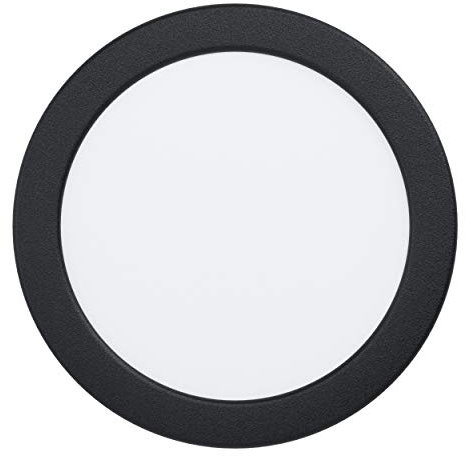EGLO LED Einbaustrahler Fueva 5, Ø 16,6 cm, Spot aus Stahl und einer Kunststoff Leuchtfläche, Einbauleuchte in Schwarz, Weiß, Einbauspot flach, geringe Einbautiefe 26 mm, neutralweiß