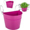 alles-meine.de GmbH 5 Stück Hänge - Töpfe/Blumentöpfe/Hängetöpfe Farbwahl Ø 22 cm - Metall - pink/Purpur/violett/rosa - lila - HALB RUND - Hängend/mit Haken & H..