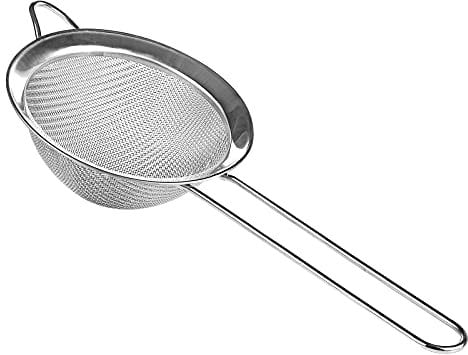 Küchensieb 7 cm, Hochwertig Edelstahl Sieb Feinmaschig Teesieb für Küche Mehl Reis Nudeln Gemüse und Obst Waschen Langlebige Küchen Zubehör