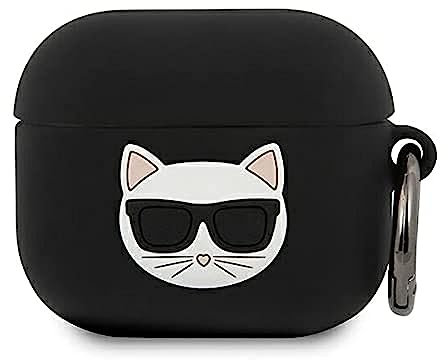 iPhone Airpods 3 Karl Lagerfeld Luxo Original TPU Preto