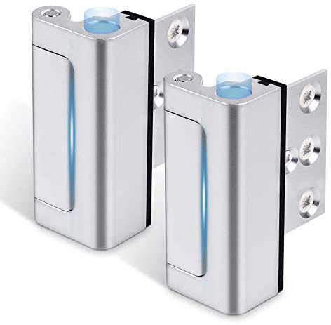 Steinwhale Cerradura de refuerzo de puerta de seguridad para el hogar, paquete de 2 unidades, pestillo de seguridad a prueba de niños, tope interior, añade alta seguridad para evitar la entrada no