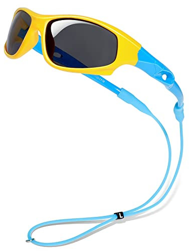 Hifot Sonnenbrille Kinder Polarisierte Polarisierte Sportbrille für Jungen und Mädchen UV400 100% Schutz gegen Ultraviolette Sonnenstrahlen