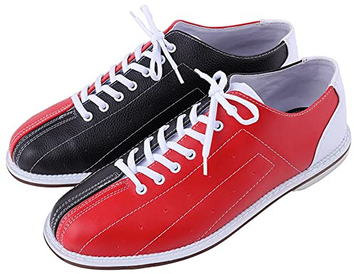 SDEQA Damen Herren Bowlingschuhe Leder Bowlingschuhe Unisex rutschfest Atmungsaktiv