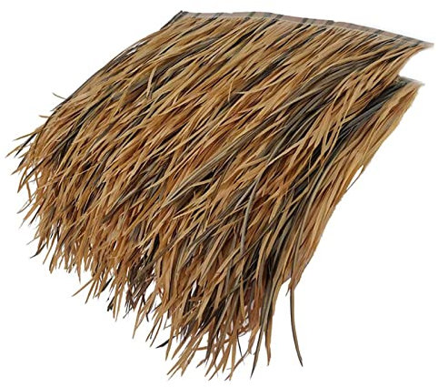 Rollo De Paja De Palma Material Sintético para Techos De Paja Artificial Hierba Ciega De Pato Impermeable para Atmósfera De Vacaciones Tiki Bar Garden Pool Bar,PC 1