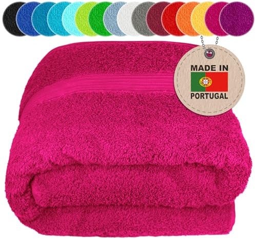 Lashuma Saunatuch 85x220 cm Purpur, Linz XXL Badehandtuch groß aus Frottee, Saunahandtuch Damen für Wellness, Spa und Liege