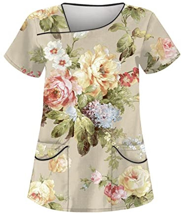 Kasaks Altenpflege Damen Kassaks Medizinische Uniform Berufskleidung Arbeitskleidung Arzthelferin Herren Pflege Frauen (4-Yellow, XXL)