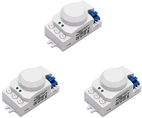TYREE 3X 5.8GHz HF System LED Microondas Sensor de Movimiento de 360 Grados Interruptor de Luz Detector del Cuerpo,