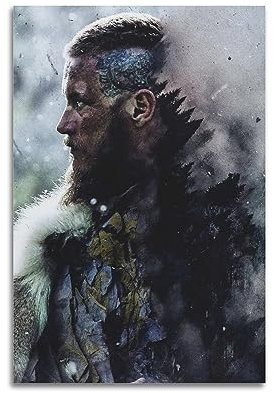 VZRSQZK Ragnar Lordbrock Poster, dekoratives Gemälde, Leinwand, Wandposter und Kunstdruck, modernes Familienschlafzimmer-Dekor-Poster, 20 x 30 cm