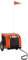 vidaXL Fahrradanhänger für Hunde, Hundeanhänger mit Reflektoren Flagge, Hundetransporter Maximale Belastbarkeit 30kg, Orange Schwarz Oxford-Gewebe Eisen